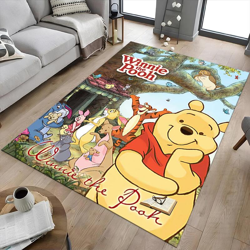 Winnie Pooh Adventure Carpet For Playroom Bedroom Living Room Sofa Home Decorkids Game Area Rug Nonslip Floor Mat