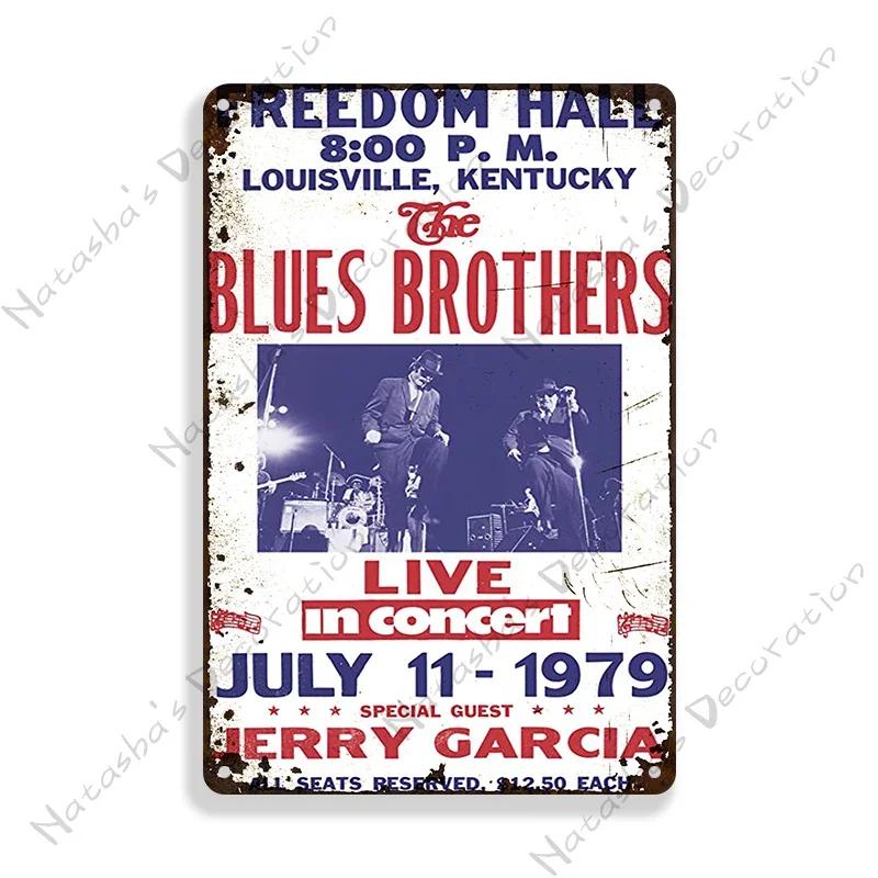 Classic Blues Metal Tin Sign Home Bar Wall Decor Signs Rusty Metal Signs Singer Metal Plaque Decorative Plate Industrial Decor