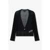 Women Ribbed Mesh Knit Cardigan A526128516