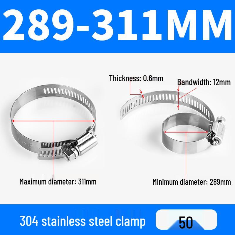 304 Stainless Steel Quick-Install Hose Clamp for Gas Pipes