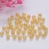 Round Spacer Beads for Jewelry Making Gold Silver Color Copper Beads Separators