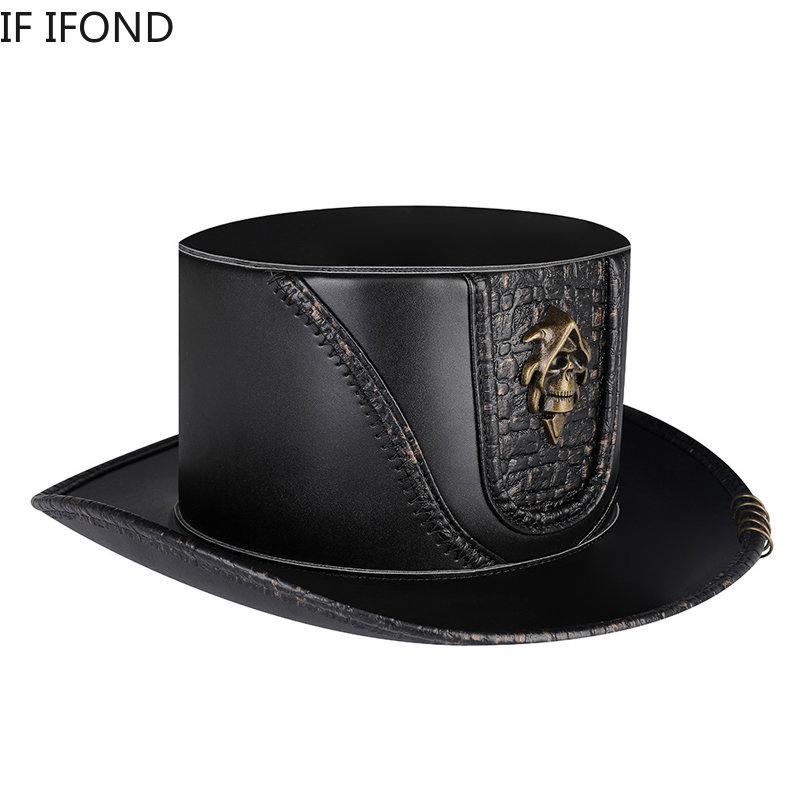 Retro Zylinder Magier Kostüm Filzhüte Hut Halloween Cosplay Party Kleidung Kappe Requisiten Zubehör Steampunk Hut Für Männer Frauen