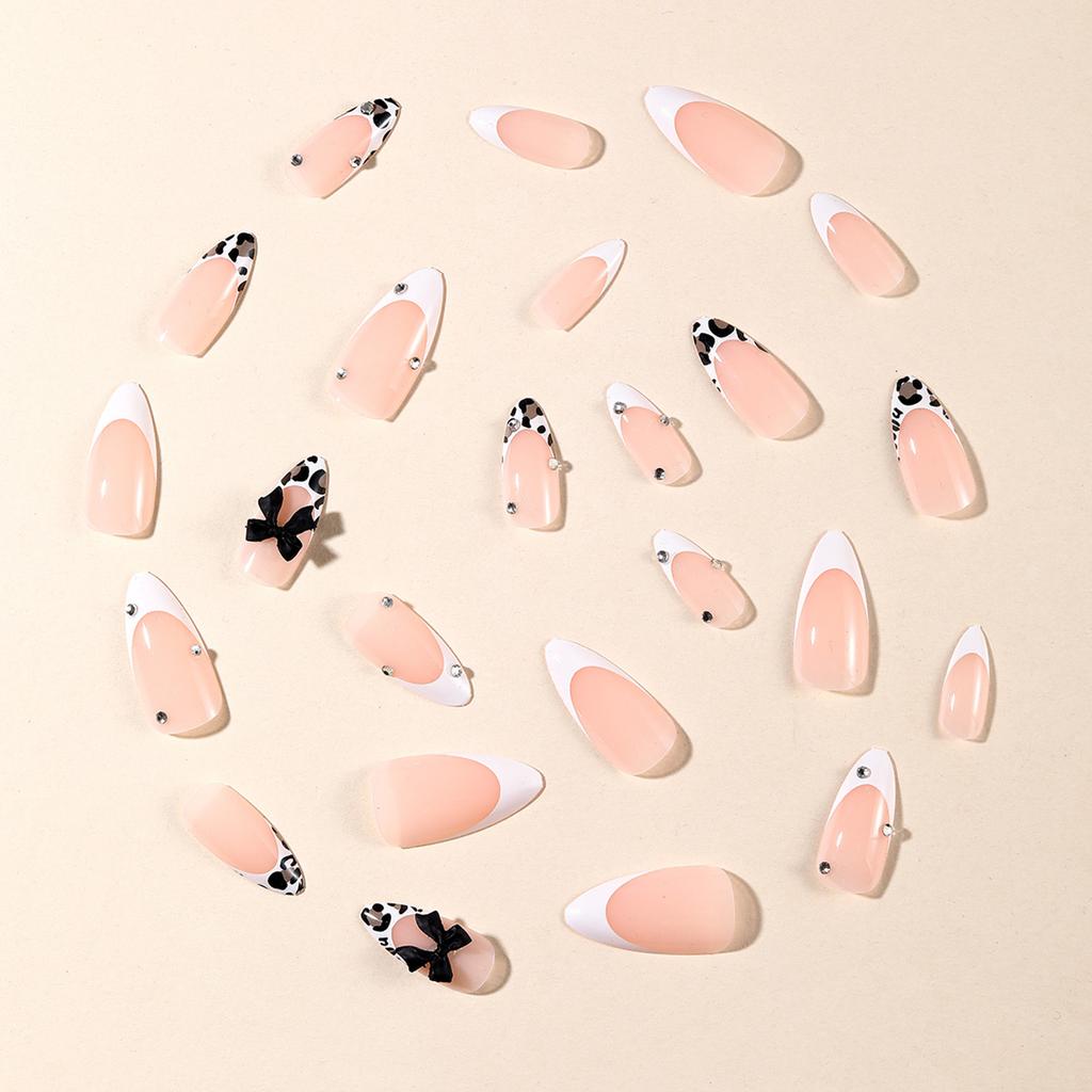Nude Almond Press on Nails with French Tip Prevailing Natural Look Press-On Nail Sets for Manicure Lovers and Beauty Bloggers