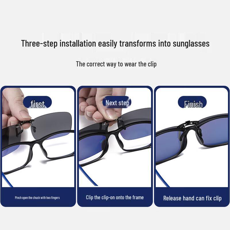 Peak Ultraleichte polarisierte Aufsteck-Sonnenbrille für Brillen