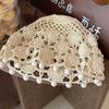 Sweet Knit Beanies Beads Tassels Weave Cap Retro Crochet Hollow Knitted Hat  Girls