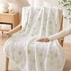 Four Leaf Clover Blanket, Multi-Purpose Air Conditioner Blanket, Soft Double-Sided Flannel Throw Blanket for Sofa Bed Dorm Office