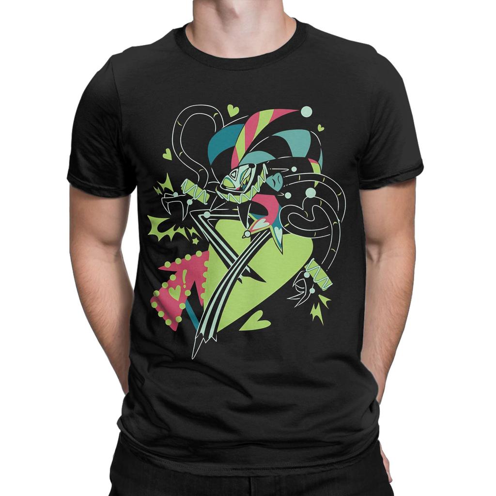 H-Helluva Boss Cartoon Classic Funny Graphic 100% Cotton T-Shirt Tees Tops For Men