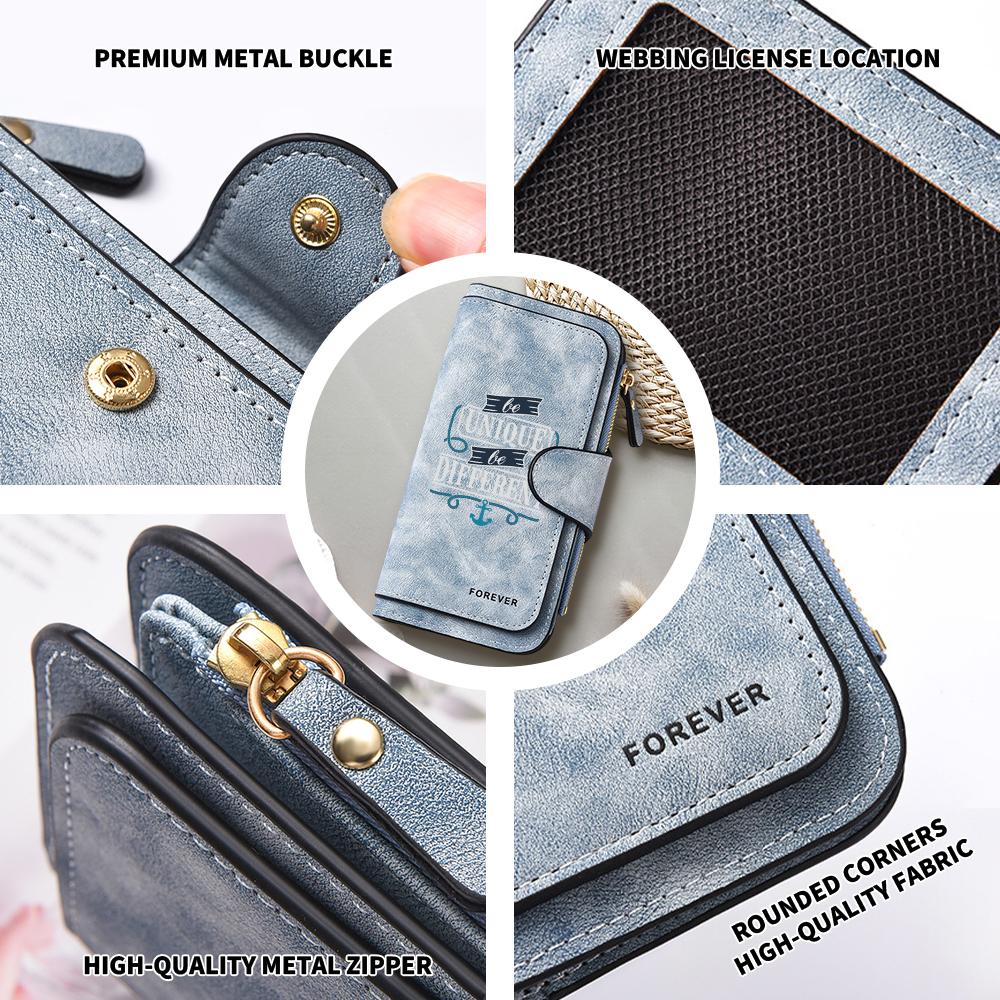 Vintage Long Wallet with Unique Slogan Multi Card Slots Casual Purse for Daily Use