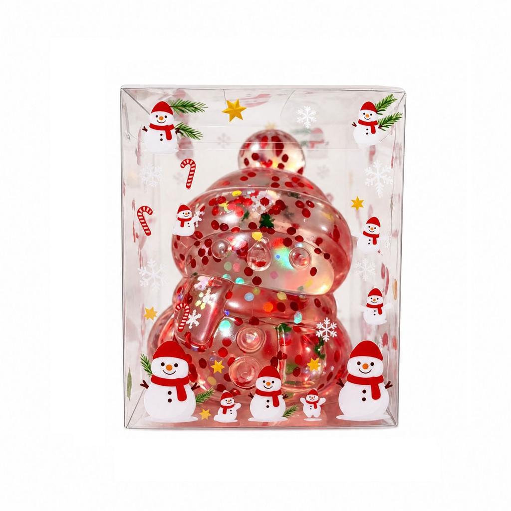 Christmas Snowman Toy with Maltose Filling, Squeezable Toy for Holiday Party Favors