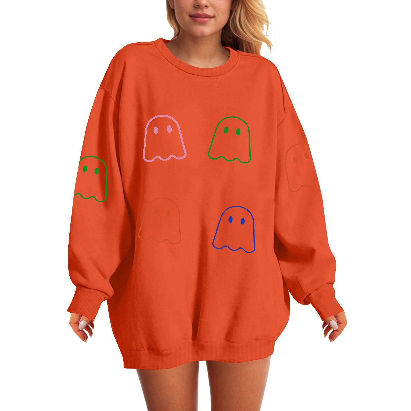 

Ladies Fashionable Printing Casual Hooded Long Sleeved Sweatshirt S