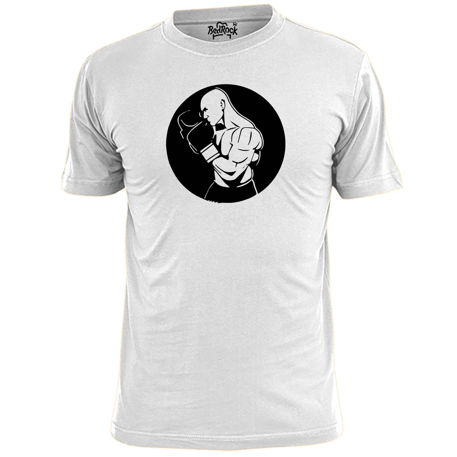 Mens Boxer Badge Logo T shirt Gym Workout Boxing Spar Tyson 3XL