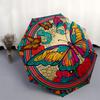 Colorful Butterfly Mandala  DecorUmbrella, Portable 3-Fold Compact Umbrella,Christmas Gift ES392
