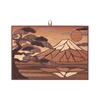 Sakura Horikiri Natural Wood Sakura Art - Mt. Fuji and Pine Tree, 6480016, Brown