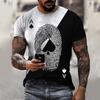 Modisches 3D-Druck Herren Kurzarm Rundhals T-Shirt Übergröße Tee Sommer Freizeit T-Shirts