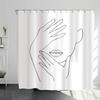 Cute Dinosaur Funny Shower Bathroom Curtain Waterproof Cat Green Leaves Fabric Pastel Toilet Door Curtains Modern Marble Cortina