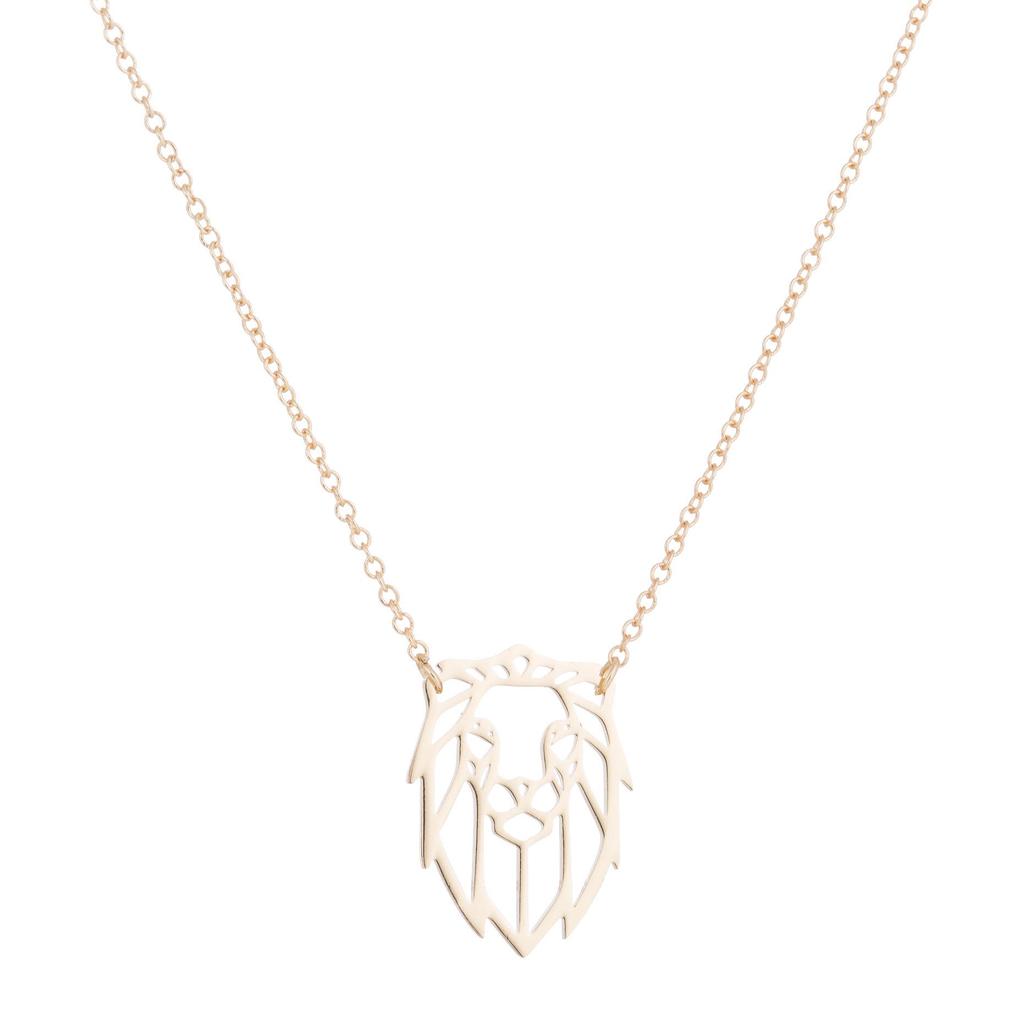 Elegant Women's Stainless Steel Origami Pendant Necklace