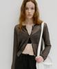 Beullaengkeu03 Linen Crochet Cardigan (Ash Brown)