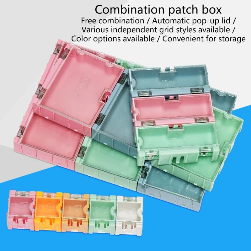 Interchangeable Mini Organizers Box Set Electronic Components Box For Beads Screws Fishing Tackle In Multiple Colors