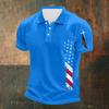 Men's Casual Independence Day Printed Neck Short Sleeve T-Shirt