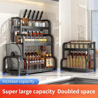 Large Capacity Kitchen Seasoning Storage Rack Countertop Multifunctional Seasoning Kitchenware Storage Holders
