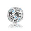New 925 Silver Charms Colored Zircon Twelve Months Beads Pendant Bracelets Necklaces Womens DIY Jewelry Gift