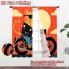 2D Flachdruck 2 Stück Vorhänge Coole Katze fährt Motorrad Digital bedruckte Polyester Vorhänge Geburtstagsparty Verwendung für Stände Studio
