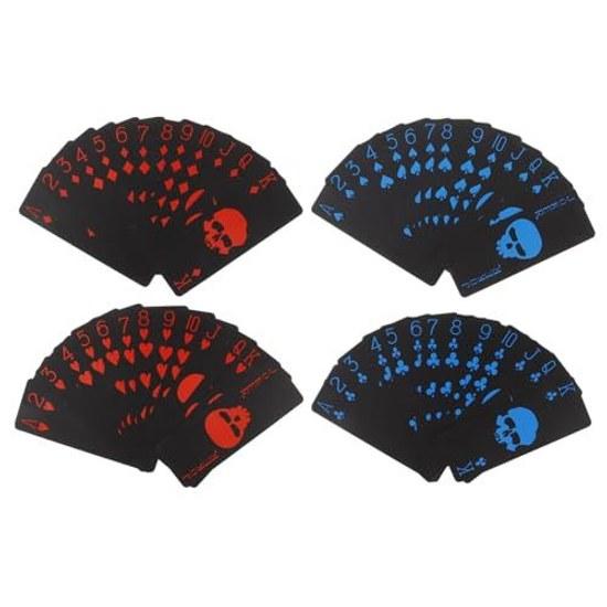 Black Playing Cards Poker Card Deck PVC Waterproof Halloween Party