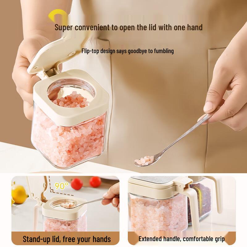 RuHan Kitchen Moisture-Proof Glass Spice Jars
