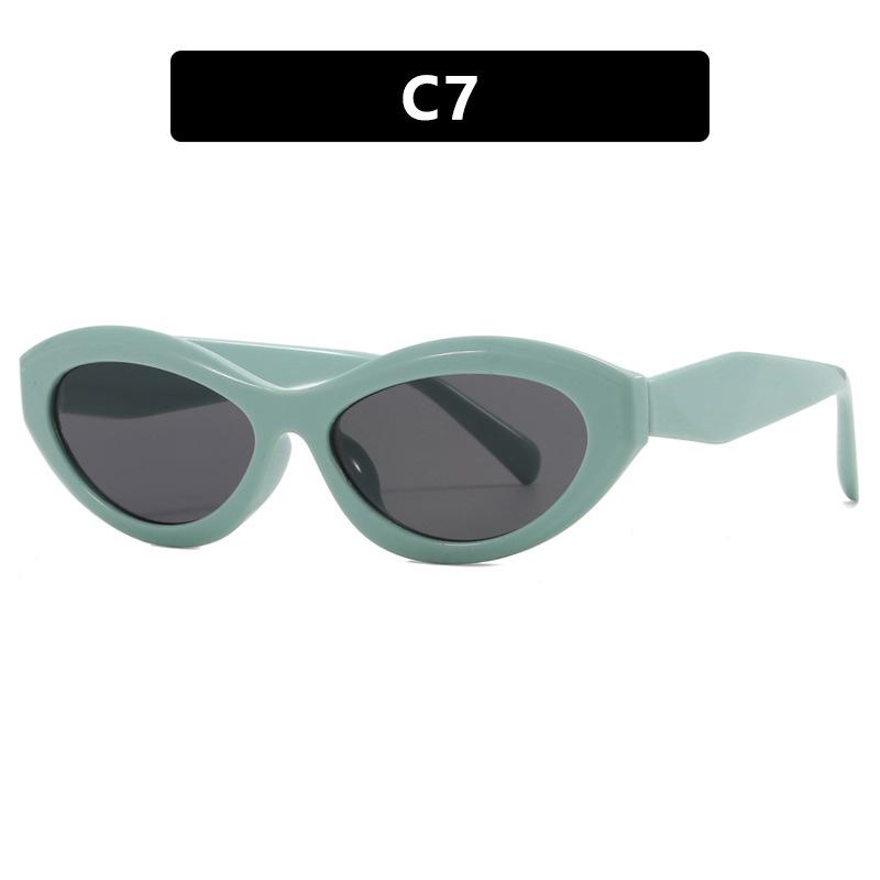 Oval Small Frame Sunglasses Fashion Sunglasses Personalized Trendy Sunshade Uv Protection Sunglasses