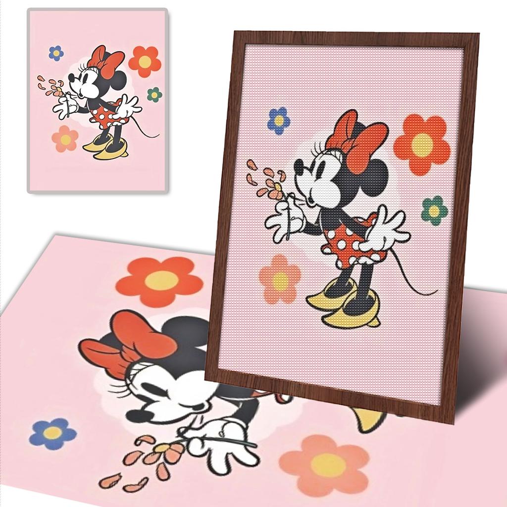 DIY Diamond Painting Minnie Mouse Cross Stitch Kit Mosaic Art Diamond Painting Full Circle Diamond Home Decoration