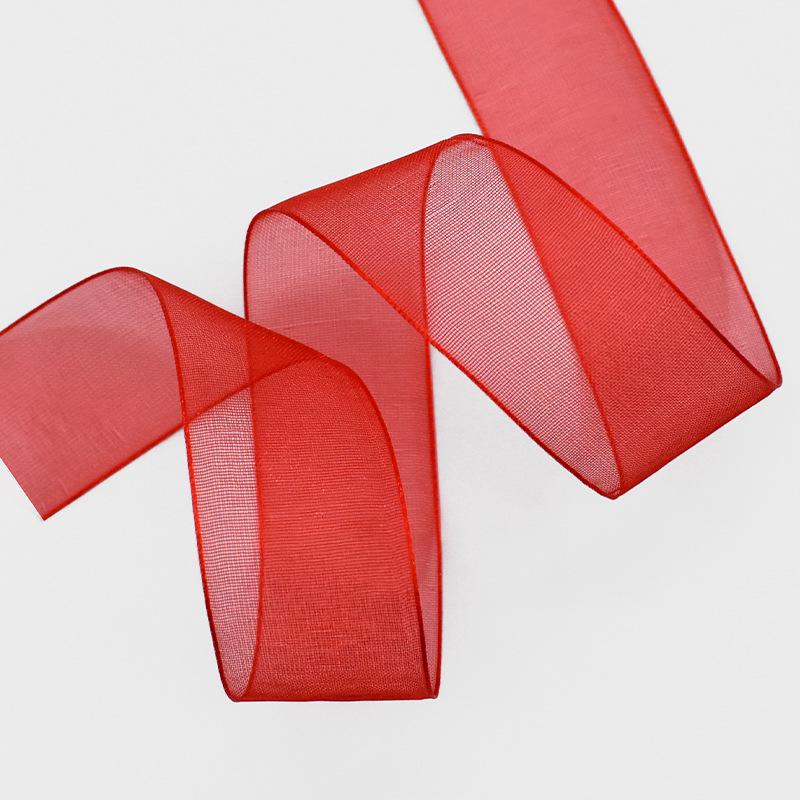 Transparent Snow Yarn Ribbon for Christmas Decorations and Floral Packaging – Cross-Border Hot-Selling Chiffon Yarn Ribbon.