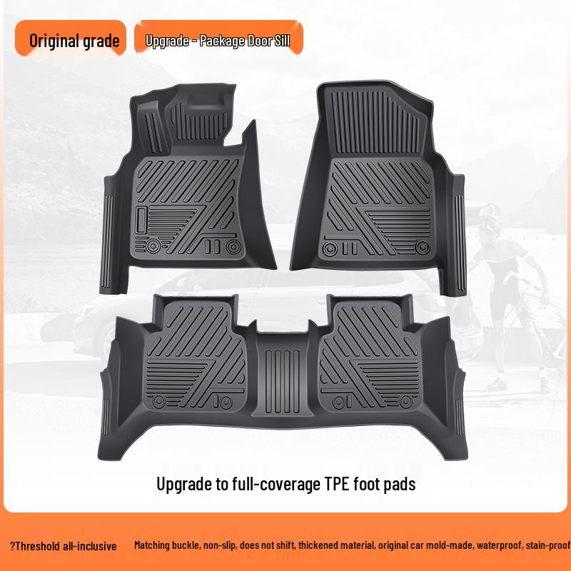 Volkswagen Teramont X Floor Mats, 17-24 Models, Fully Enclosed 7-Seater TPE