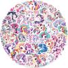 50PCS Cartoon Colorful Unicorns Stickers Aesthetic Phone Bike Wall Scrapbook Motorcycle Waterproof Sticker for Kids Toys Gifts