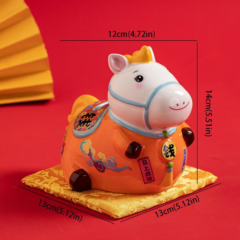 

Zodiac Theme Ceramic Zodiac Horse Ceramic Material New Year Gifts Year Of The Horse Style C