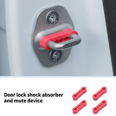 4Pcs Door Anti Collision Silicone Pads Universal Door Lock Buffer for Vehicles Reduce Impact Sound Prevent Damage