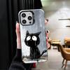 Healing Sense Cat Rain Soft Phone Case for iPhone 15 16 17 Pro Max 17Air 16E 14 Plus 13 12 Mini Shockproof Cover Back Shell