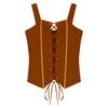 Girls Vintage Pirate Cosplay Vest Lace Up Gold Trim Suede Vest Victorian Costume Halloween Pirate Cosplay Costume