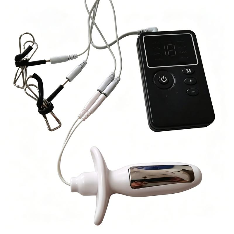 8 Modes Electric Shock Anal Butt Plug Prostate Massage Sex Toys for Men Women Metal Nipples Clips Silicone Breast Sucker PumpsGood product