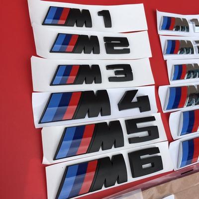 3D ABS Emblemat Boczny Karoserii Samochodowej Naklejka Dekoracyjna Tylnej Klapy Samochodu Dla BMW M M1 M2 M3 M4 M5 M6 F87/G87 E46/E90/F80/G8 G83 F90/G90 F12/F13