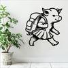 1pc Metal Pig Wall Art, Cute Animal Statue for Kids Room Garden Fence, Rustproof Iron Sculpture, Easter Children's Day Gift for Home Decor Lovers