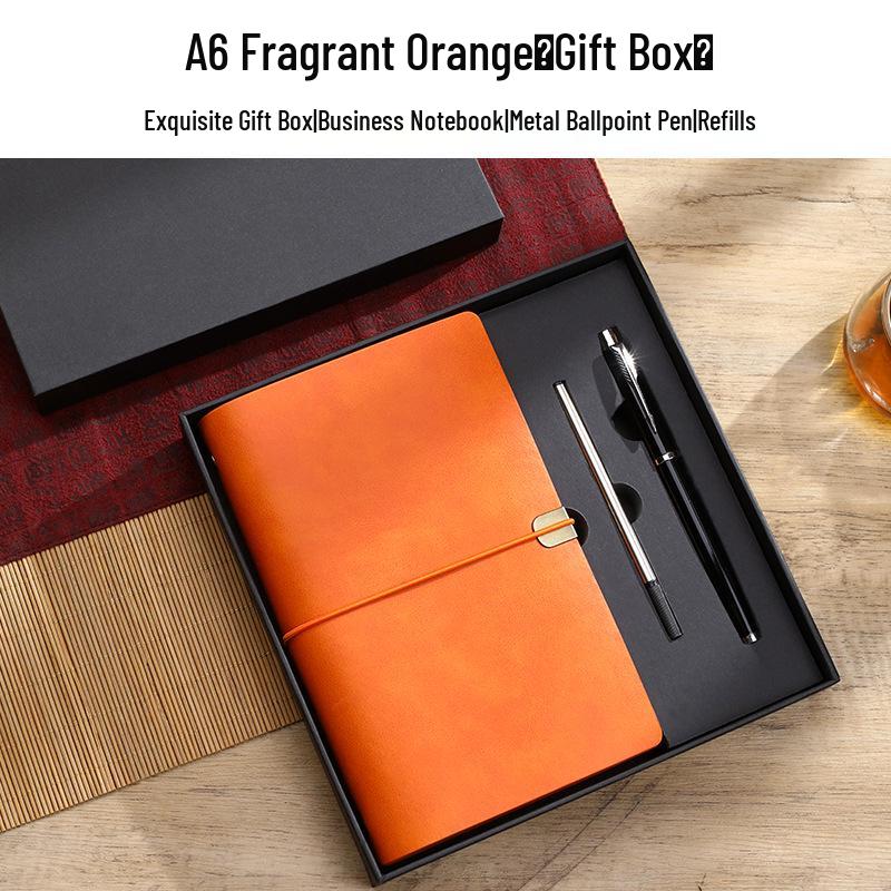 In-stock Retro Custom-Bound Three-Fold A6 Student Notebook with Logo Customization