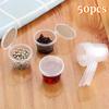 50 Daily-Use Food Storage Containers with Lids, Transparent Plastic Small Sauce Containers, Suitable for Picnics and Casual Gatherings