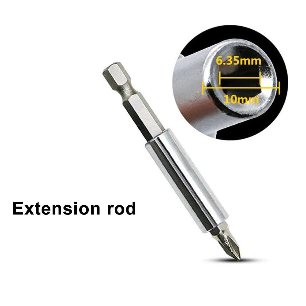 60/100/150mm Hexagonal Shank Extension Connecting Rod 1/4 Quick Change Hexagonal Shank Extension Rod Screwdriver Joint Tool Set