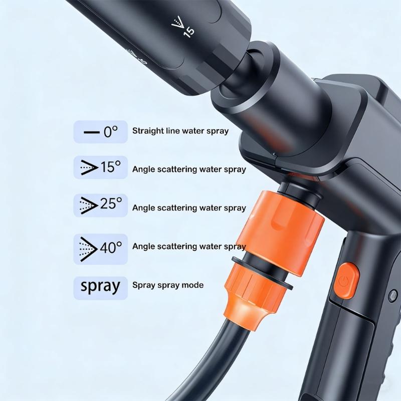 Permanent Handheld Car Cleaning Tool With 60Bar Output And Foldable Design For Simple Storage