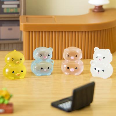 Mikro-Landschaft, Niedlicher Cartoon, Gestapelte Kleine Tiere, Heim-Desktop-Ornamente, Kreative Dekoration, Kunsthandwerk aus Harz