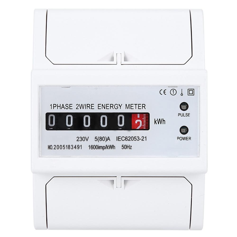 

1 Phase 2 Wire Single Phase Meter 230V 5 (80) A Single Phase Energy Meter Metering Device 5(80)A