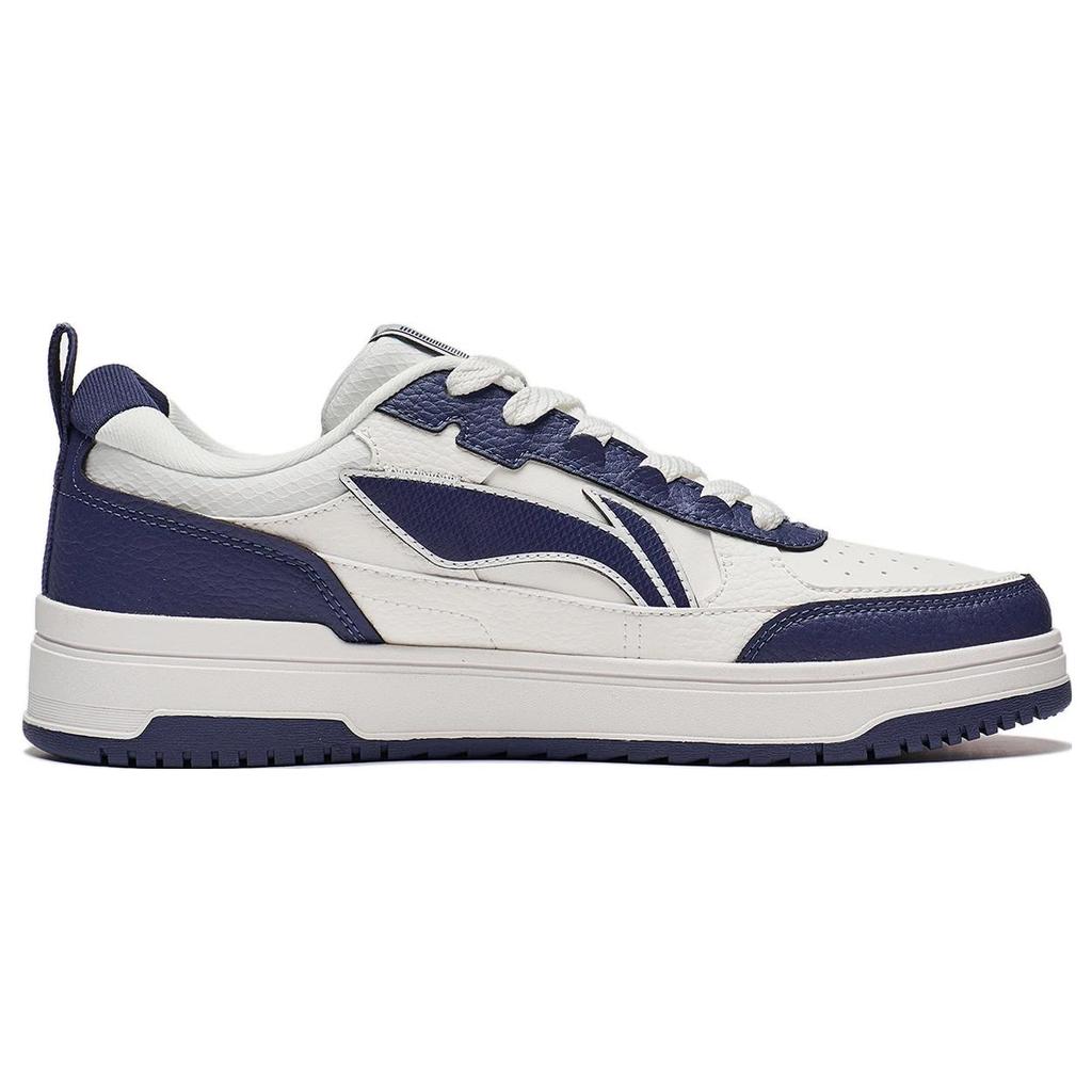 New LiNing Tianji 2.0 Anti Slip Wear Resistant Low Top Skateboard Shoes Men's White Blue AGCT211-3