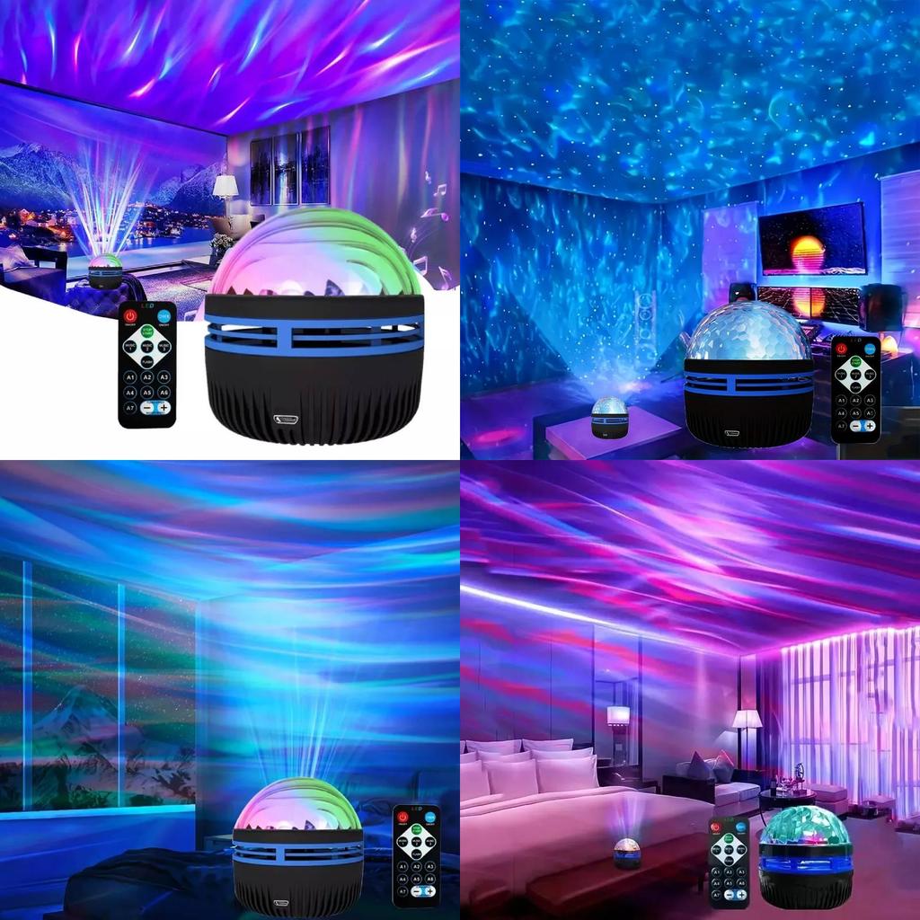 Stunning Polar Aurora Projection Lamp With Hypnotic Water Wave Patterns For Relaxing Atmosphere