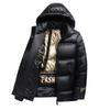 New Winter Thickened Down Jacket Men's Fashion Hooded Shiny 90 White Duck Down Jacket Men's Clothing