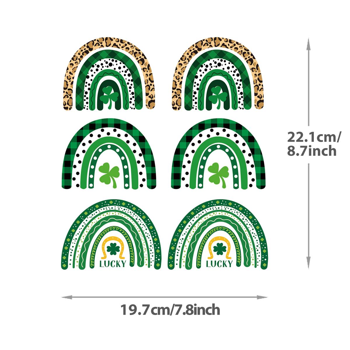 

2025 Останні св. Наклейка на День Святого Святого Патріка. Зелена конюшина. LUCKY. Миється нашивка для простирадла. Подушка. Наклейки на одяг.